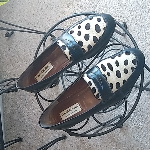 Black cheetah Manolo Blahnik